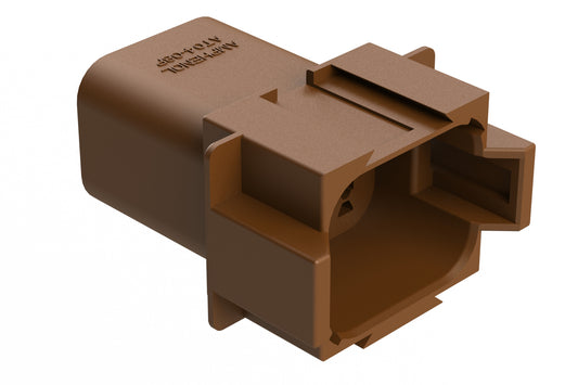 AT04-08PC-BRN 8-Way Receptacle, Male Connector with C Position Key, Brown