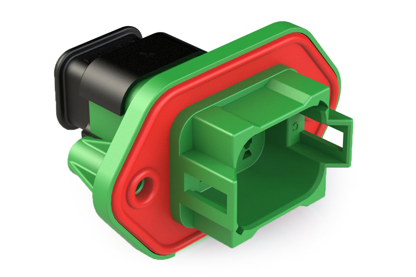 AT04-08PC-PM16 8 Position Receptacle, Pin, Panel Mount, Key C, Self-Threading, Reduced Diameter Seal, Strain Relief