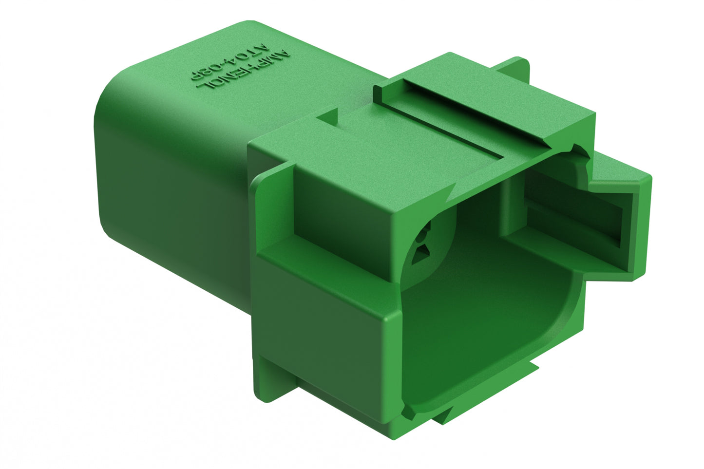 AT04-08PC-RD01 8-Way Receptacle, Male Connector with C Position Key and Reduced Diameter Seal (E-Seal), Green. DT04-08PC-C015