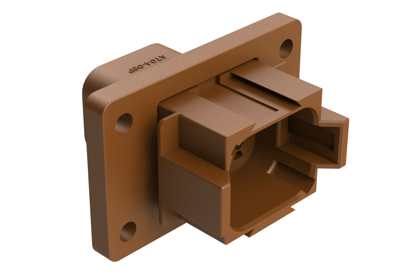 AT04-08PD-L012 8 Position Receptacle Flange Mount Connector, Pin, Brown, Keyed D. DT04-08PD-L012