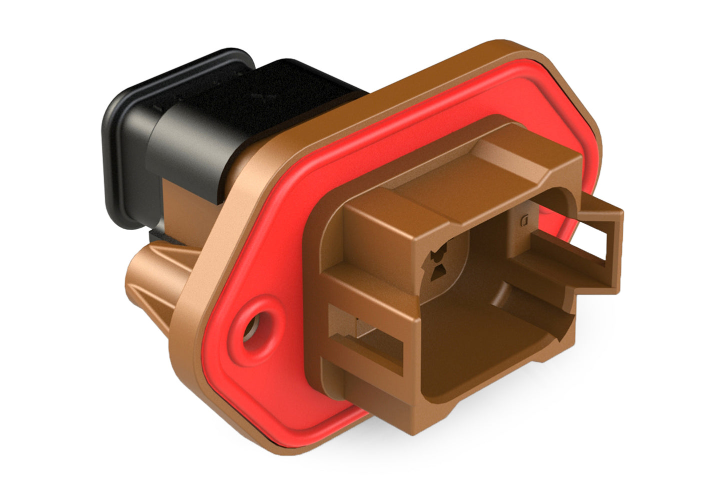 AT04-08PD-PM16 8 Position Receptacle, Pin, Panel Mount, Key D, Self-Threading, Reduced Diameter Seal, Strain Relief