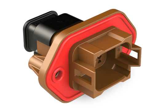 AT04-08PD-PM16 8 Position Receptacle, Pin, Panel Mount, Key D, Self-Threading, Reduced Diameter Seal, Strain Relief