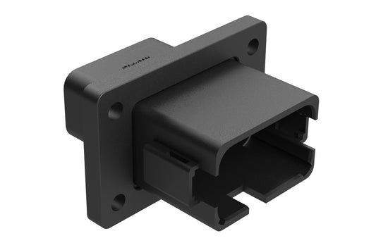 AT04-12PA-BL08 12 Position Receptacle Flange Mount Connector, Pin, Black, Keyed A, Enhanced Key. DT04-12PA-BL08