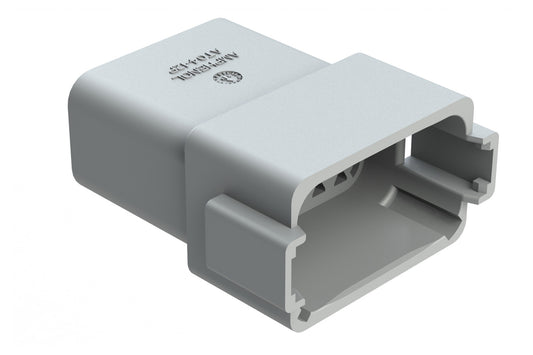 AT04-12PA-NES 12-Way Receptacle, Male Connector with A Position Key, Non-Extended Shroud