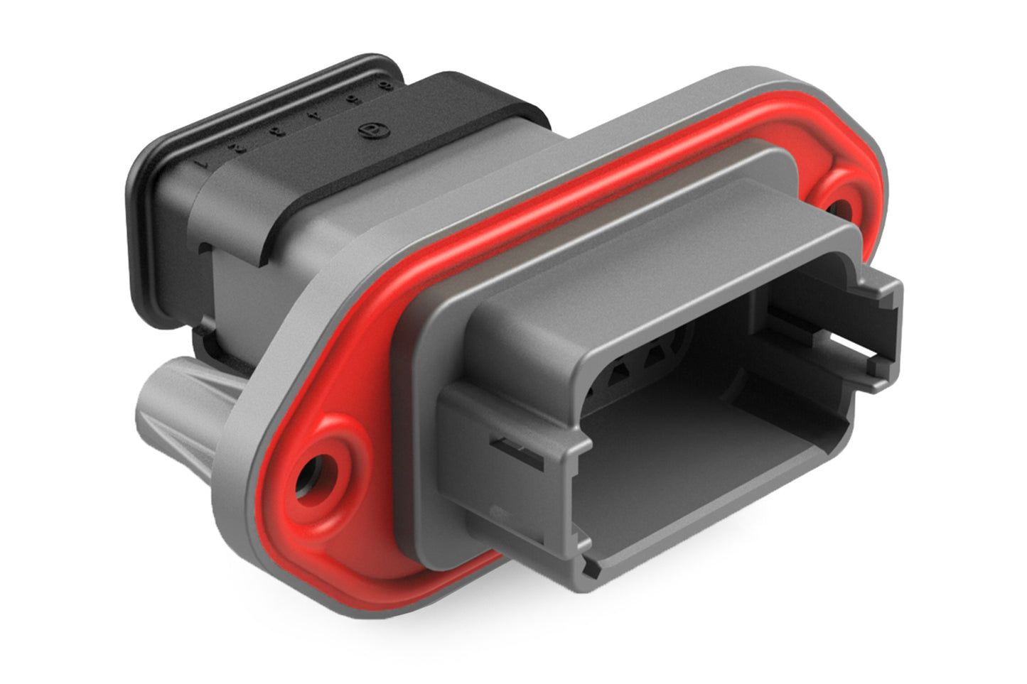 AT04-12PA-PM15 12 Position Receptacle, Pin, Panel Mount, Key A, Self-Threading, Strain Relief