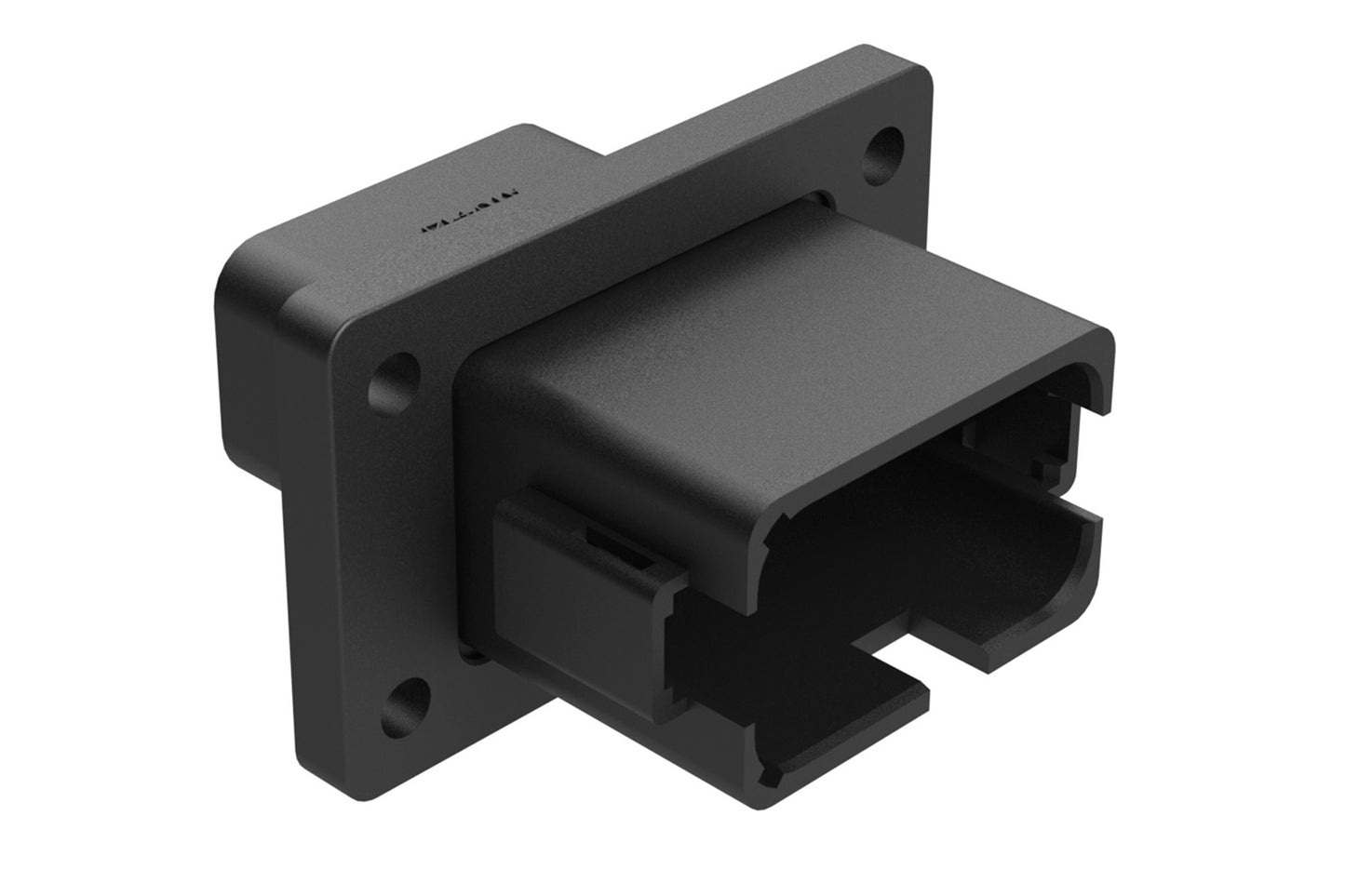 AT04-12PB-BL04 12 Position Receptacle Flange Mount Connector, Pin, Black, Keyed B, Enhanced Key. DT04-12PB-BL04