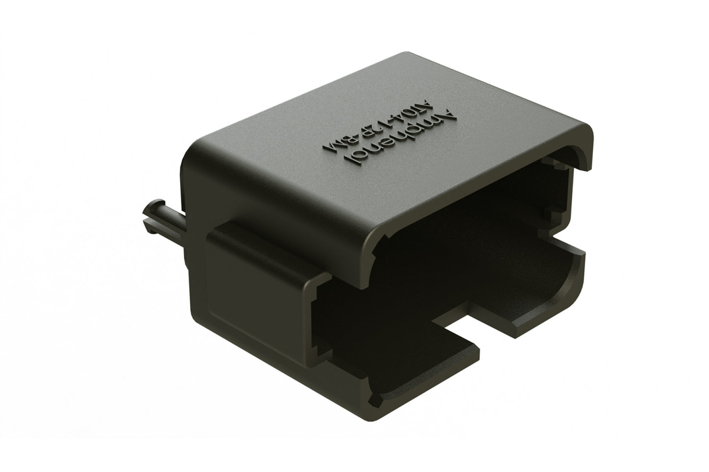 AT04-12PB-BM03 12 Position PCB Flangeless (Snap Fit) Board Mount Receptacle, Pin, Nickel Contact Plating, No Potting, Black. DTF15-12PB