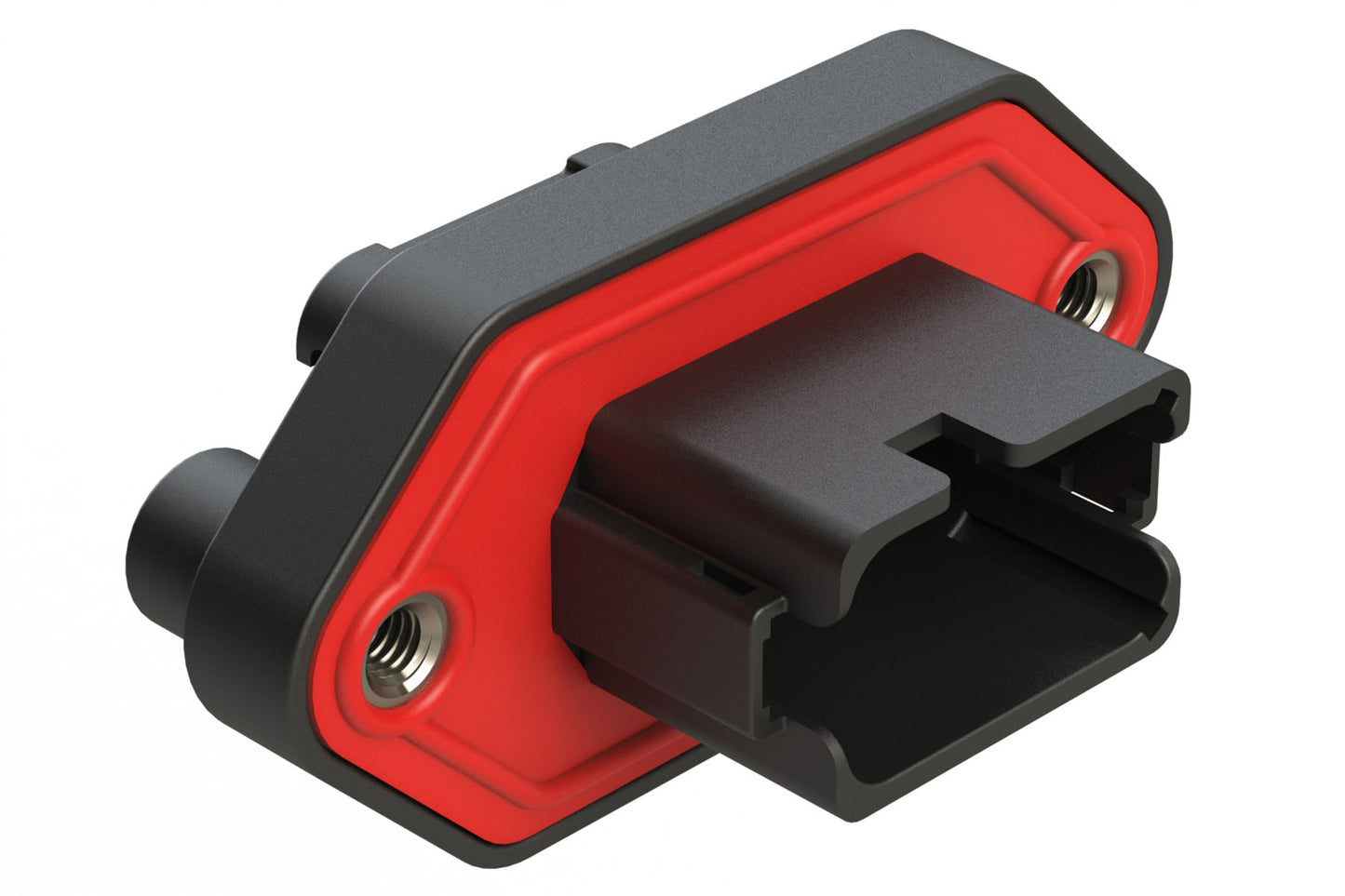 AT04-12PB-LE21 12 Position Panel Mount Receptacle, Keyed B, Enhanced Shroud, Reduced Diameter Seal, Endcap, Black. DT04-12PB-LE21