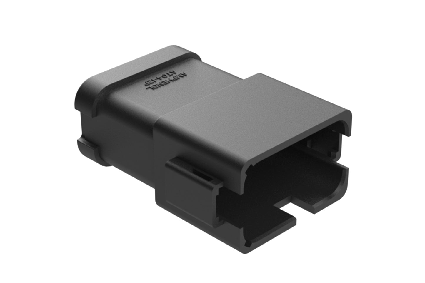 AT04-12PB-P031 12-way receptacle, (4) 3 Pin busbar=13 amps, gold plating, keyed B, black. Contacts included. DT04-12PB-P031