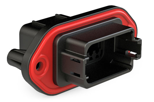 AT04-12PB-PM12 12 Position Receptacle, Pin, Nickel, Panel Mount, Self-Threading, Reduced Diameter Seal, Keyed B