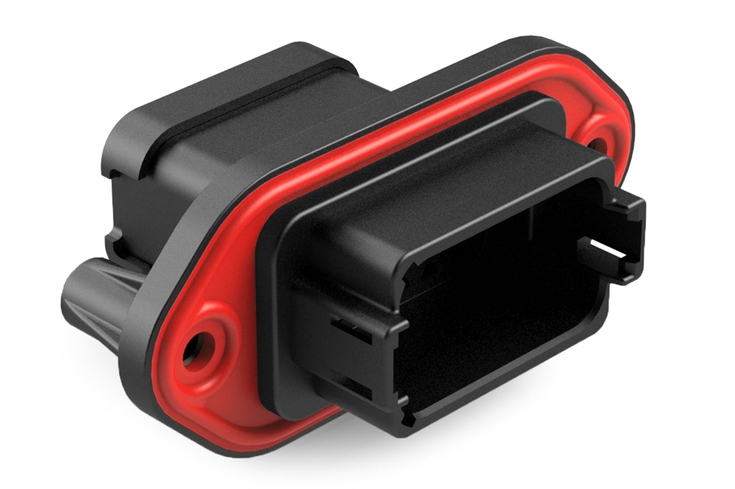 AT04-12PB-PM13 12 Position Receptacle, Pin, Nickel, Panel Mount, Self-Threading, Cap, Keyed B