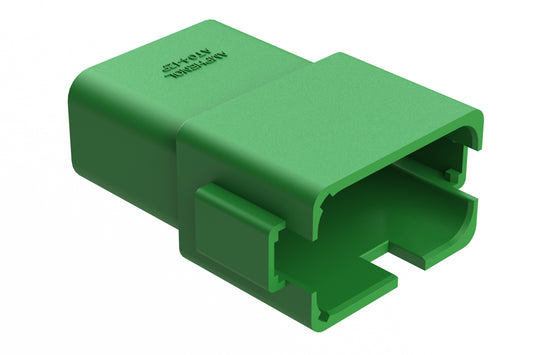 AT04-12PB-RDGRN 12-Way Receptacle, Male Connector with B Position Key, Extended Shroud, Reduced Diameter Seal (E-Seal), Green