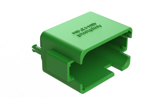 AT04-12PC-BM02 12 Position PCB Flangeless (Snap Fit) Board Mount Receptacle, Pin, Gold Plated Contacts Included, Potting, Green. DTF15-12PC-G003