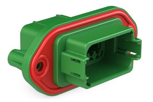 AT04-12PC-PM12 12 Position Receptacle, Pin, Nickel, Panel Mount, Self-Threading, Reduced Diameter Seal, Keyed C