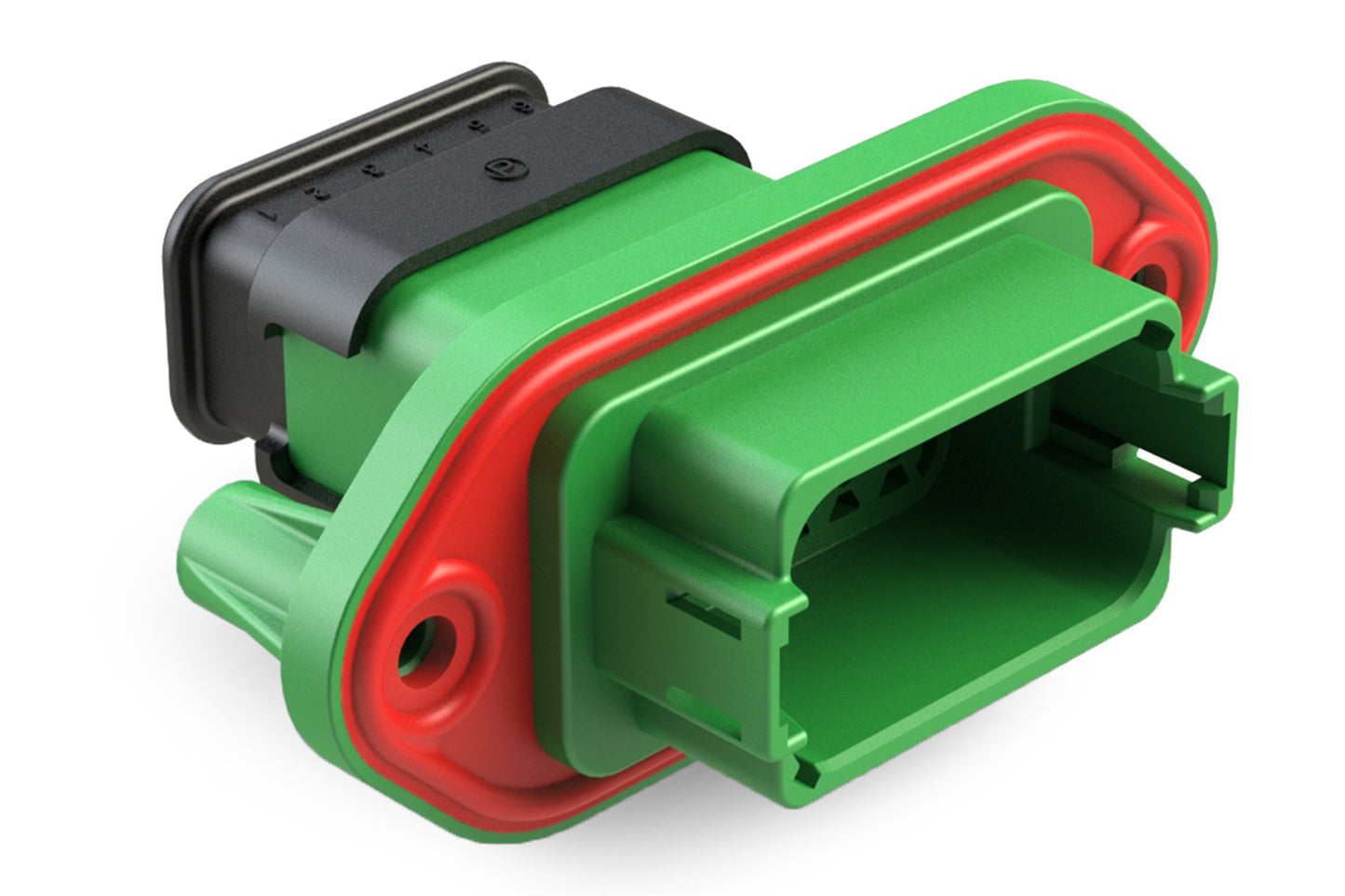 AT04-12PC-PM15 12 Position Receptacle, Pin, Panel Mount, Key C, Self-Threading, Strain Relief