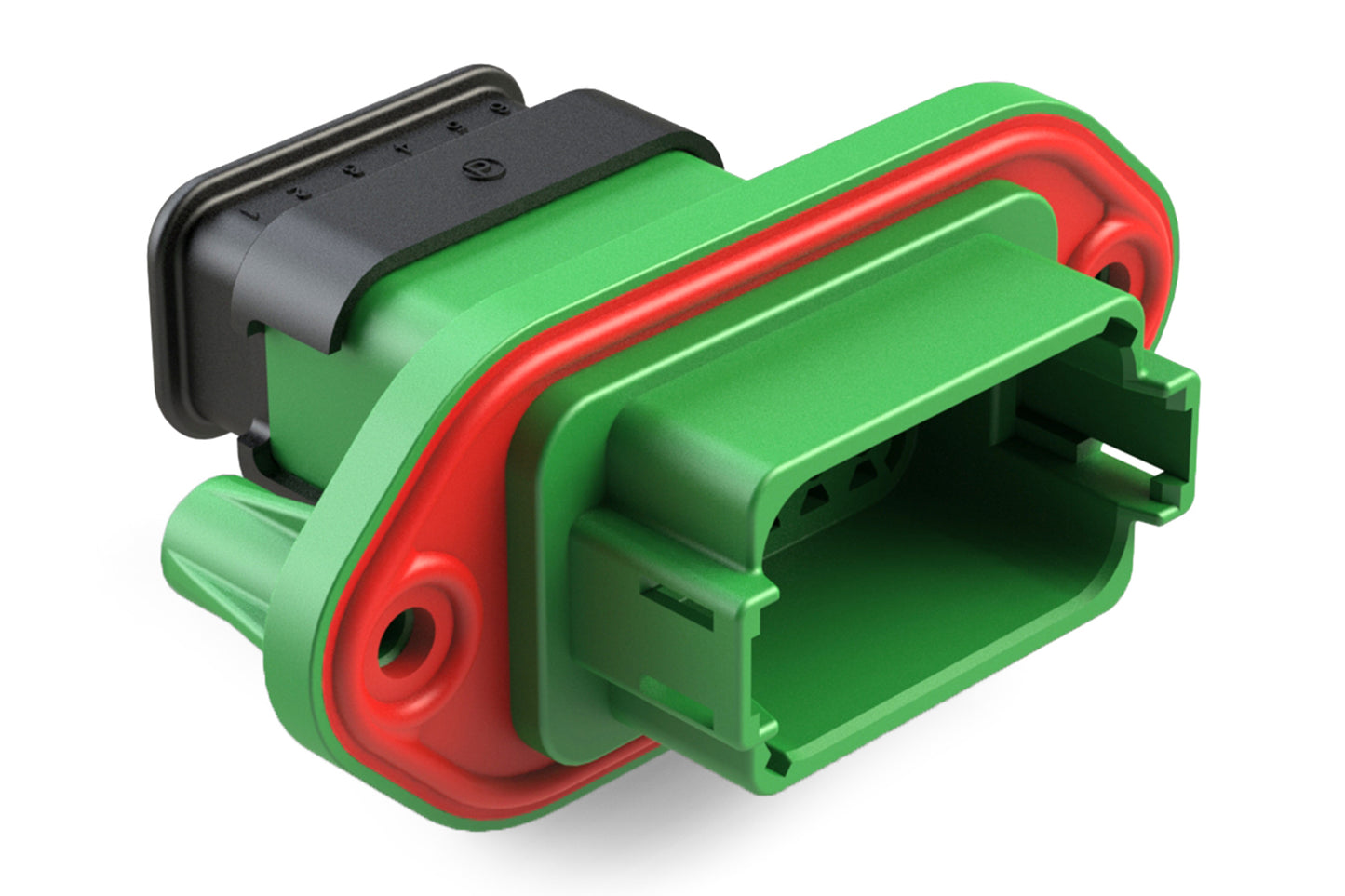 AT04-12PC-PM16 12 Position Receptacle, Pin, Panel Mount, Key C, Self-Threading, Reduced Diameter Seal, Strain Relief