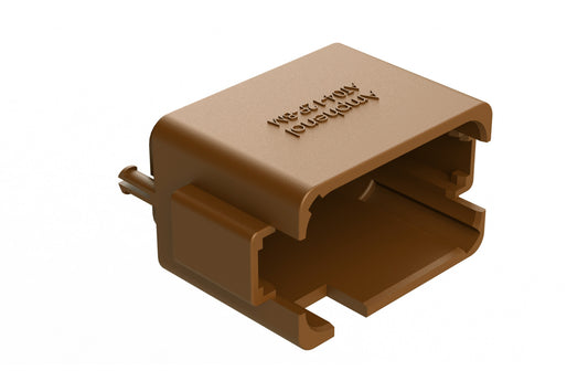 AT04-12PD-BM03 12 Position PCB Flangeless (Snap Fit) Board Mount Receptacle, Pin, Nickel Contact Plating, No Potting, Brown. DTF15-12PD