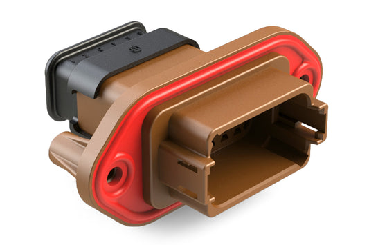 AT04-12PD-PM16 12 Position Receptacle, Pin, Panel Mount, Key D, Self-Threading, Reduced Diameter Seal, Strain Relief
