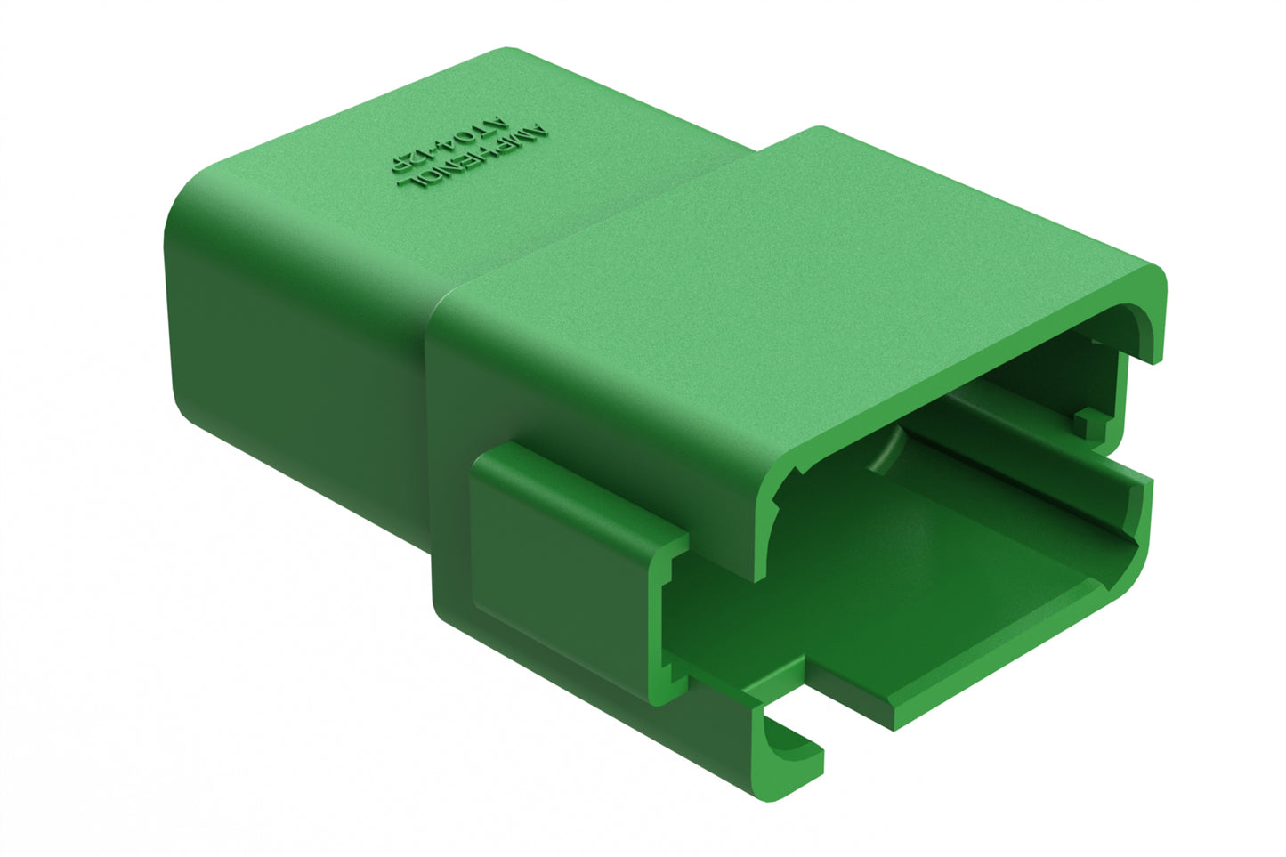 AT04-12PD-RDGRN 12-Way Receptacle, Male Connector with D Position Key, Extended Shroud, Reduced Diameter Seal (E-Seal), Green