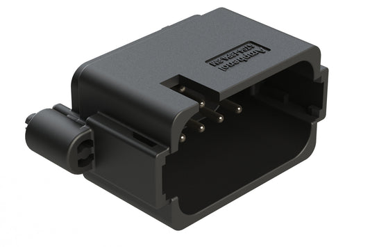 AT04-18PA-BM03BK 18 Position PCB Board Mount Receptacle, Straight, Nickel Plated Contacts, Snap-Fit, Keyed A, Black