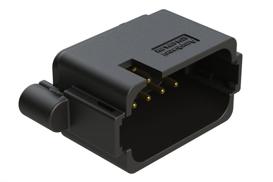 AT04-18PA-BM11BK 18 Position PCB Receptacle, Flangeless, Self-Threading, Keyed A, Gold Plated Contacts Included, Black Body