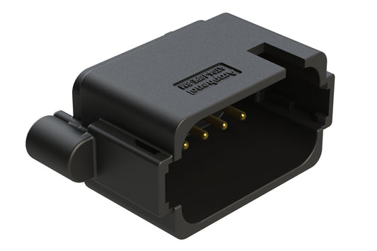 AT04-18PE-BM11BK 18 Position PCB Receptacle, Flangeless, Self-Threading, Keyed E, Gold Plated Contacts Included, Black Body