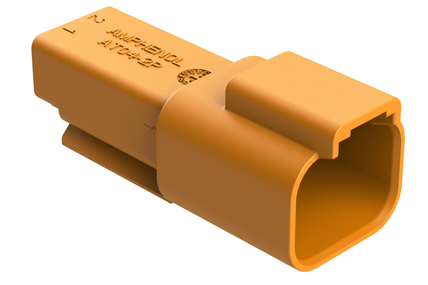 AT04-2P-ORG 2-Way Receptacle, Male Connector, Orange