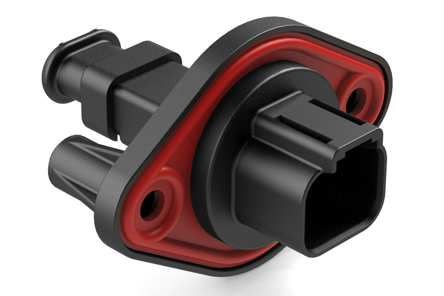 AT04-2P-PM15 2 Position Receptacle, Pin, Panel Mount, Self-Threading, Strain Relief