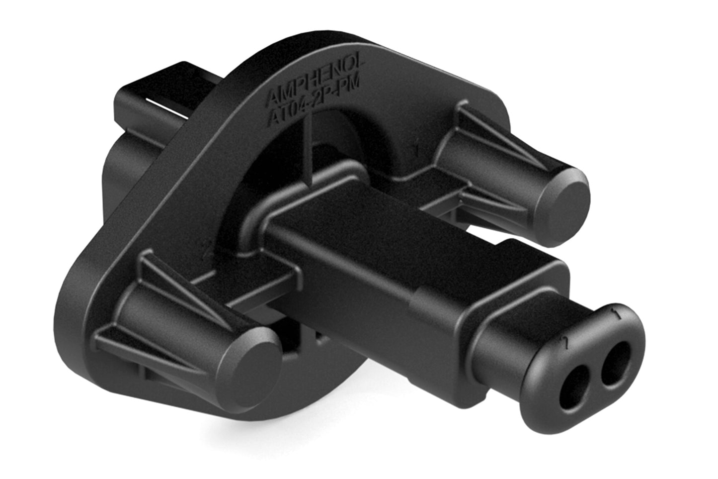 AT04-2P-PM16 2 Position Receptacle, Pin, Panel Mount, Self-Threading, Reduced Diameter Seal, Strain Relief