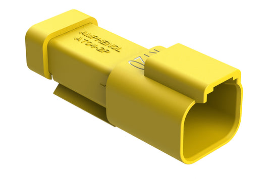 AT04-2P-R120YEL 2-Way Receptacle, 120 OHM Resistor, Yellow ( Standard Wedgelock included) NOTE: Resistor is between A and B Position