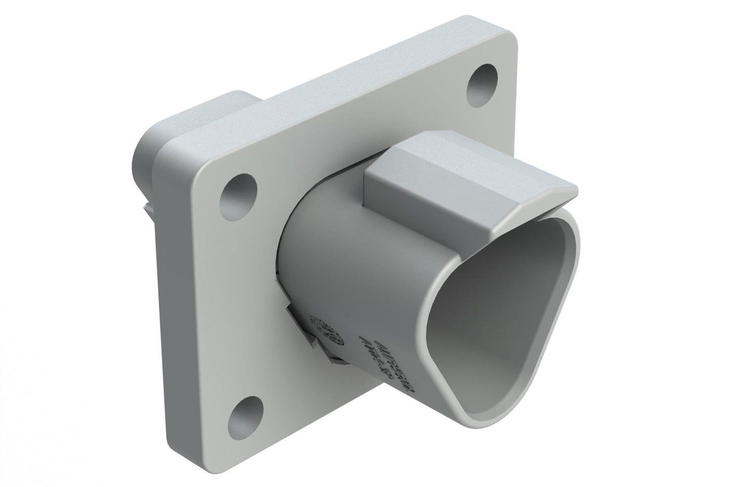 AT04-3P-L012 3 Position Receptacle Flange Mount Connector, Pin, Grey. DT04-3P-L012