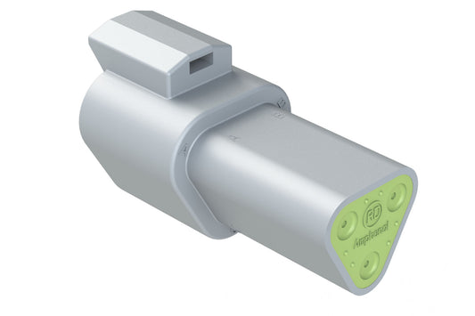 AT04-3P-RD01 3-Way Receptacle, Male Connector with Reduced Diameter Seal (E-Seal). DT04-3P-C015