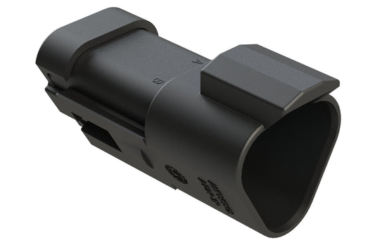 AT04-3P-RJ120BK 3-Way Receptacle, Black Male Connector with 120 OHM Terminating Resistor (J1939). DT04-3P-EP10