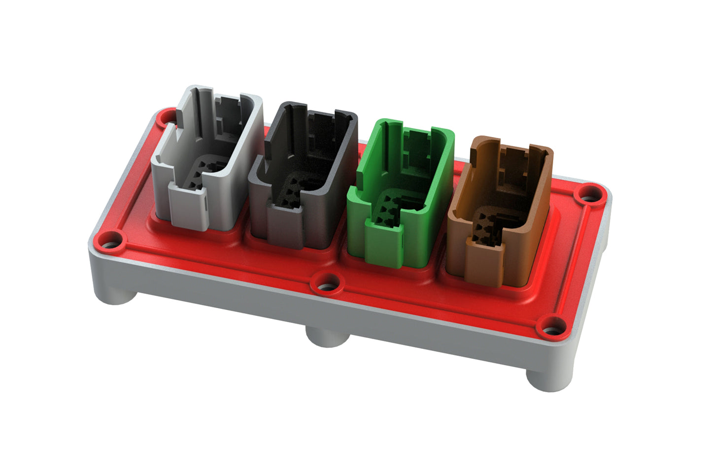 AT04-48P-B016RD 48 Position Panel Mount Receptacle, SIZE 16 Pin Contacts, Keyed A/B/C/D, Sealed Flange, Reduced Diameter Rear Seal