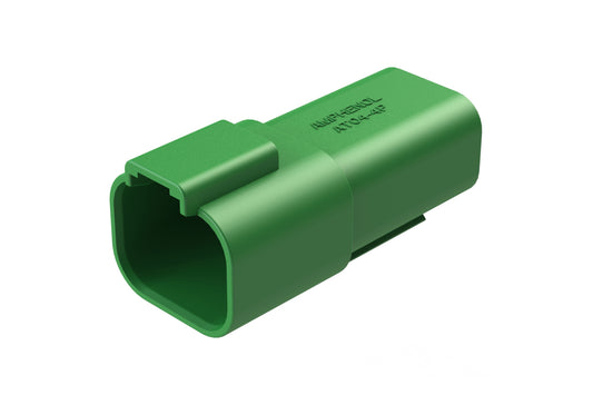 AT04-4P-GRN 4-way Receptacle, Male Connector, Green