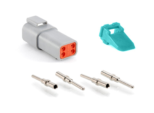 AT04-4P-KIT01 4-Way Pin Receptacle, Wedge and Contacts Kit