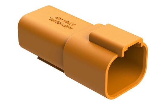 AT04-4P-ORG 4-way Receptacle, Male Connector, Orange