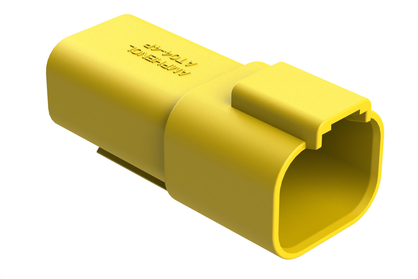 AT04-4P-RD01YEL 4-Way Receptacle, Male Connector with Reduced Diameter Seal (E-Seal), Yellow