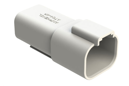 AT04-4P-WHT 4-Way Receptacle, Male Connector, White