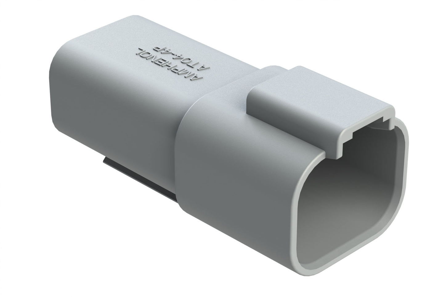 AT04-4P 4-Way Receptacle, Male Connector, Grey. DT04-4P