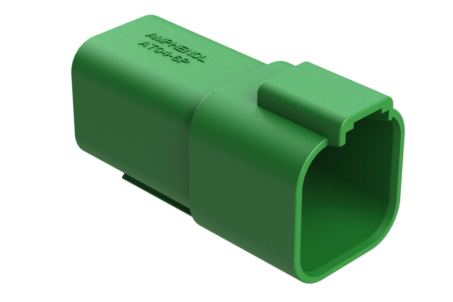 AT04-6P-GRN 6-Way Receptacle, Male Connector, Green