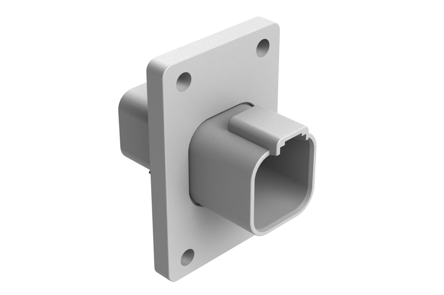AT04-6P-L012 6 Position Receptacle Flange Mount Connector, Pin, Grey. DT04-6P-L012