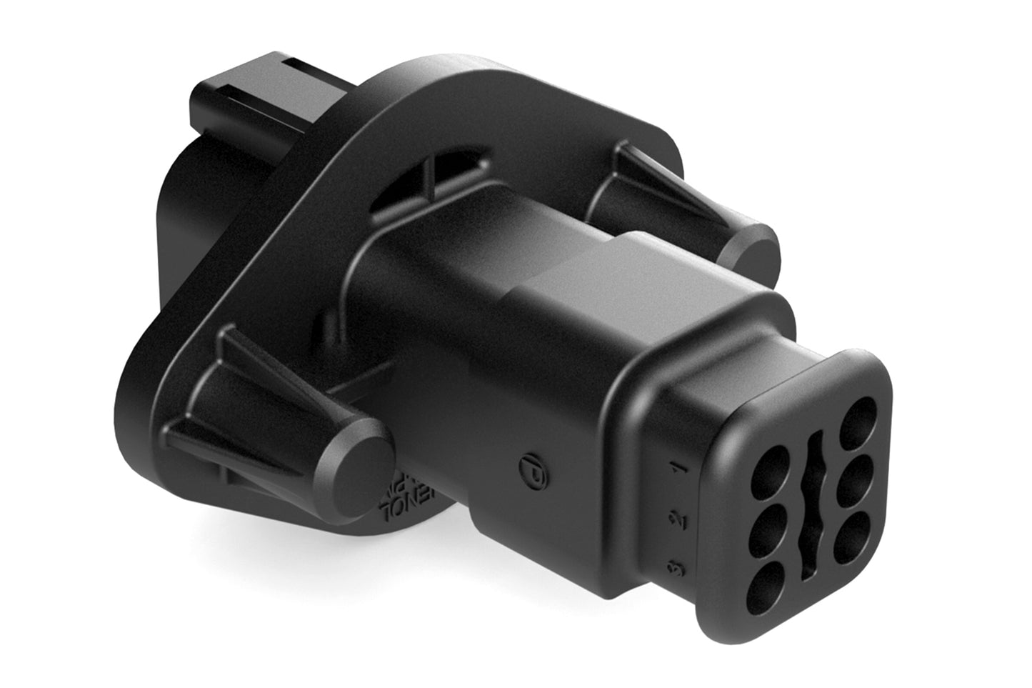 AT04-6P-PM16 6 Position Receptacle, Pin, Panel Mount, Self-Threading, Reduced Diameter Seal, Strain Relief