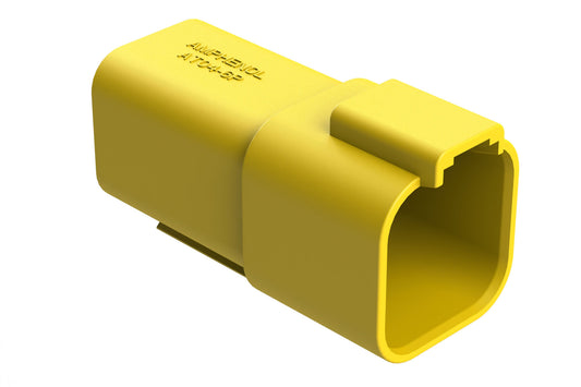 AT04-6P-YEL 6-Way Receptacle, Male Connector, Yellow