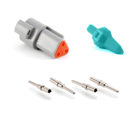 AT04-3P-KIT01 3-Way Pin Receptacle, Wedge and Contacts Kit