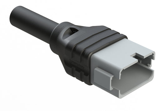 AT04GY-12PA-N-TPE-M10 12 Position Receptacle Single-Ended Molded Cable Assembly. Black TPE, Uses Connector AT04-12PA, 10 Meter Length
