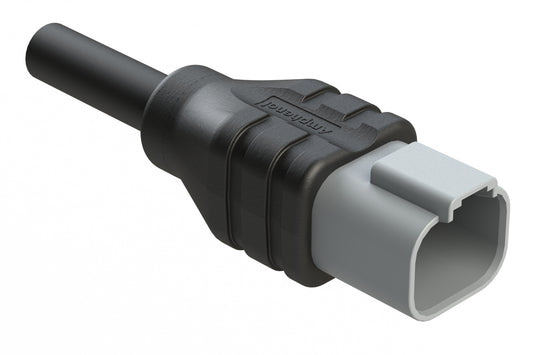 AT04GY-4P-N-TPE-M10 4 Position Receptacle Single-Ended Molded Cable Assembly. Black TPE, Uses Connector AT04-4P, 10 Meter Length