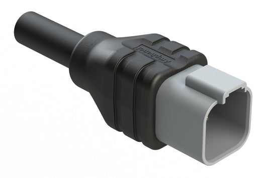 AT04GY-6P-N-TPE-M5 6 Position Receptacle Single-Ended Molded Cable Assembly. Black TPE, Uses Connector AT04-6P, 5 Meter Length. DT04-6P-2132-5M