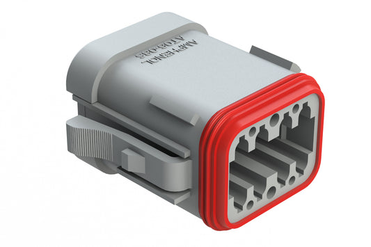 AT06-08SA-MM01 8-Way Plug, Female Connector with A Position Key, Reduced Diameter Seals (E-Seal) and End Cap. DT06-08SA-CE05, DT06-08SA-CE01