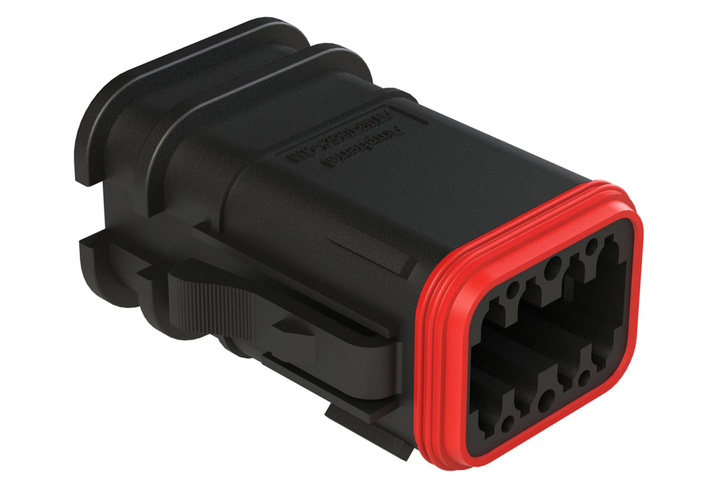 AT06-08SB-OMBLK 8 Position, OvermoldedPlug, Socket, Keyed B, Black